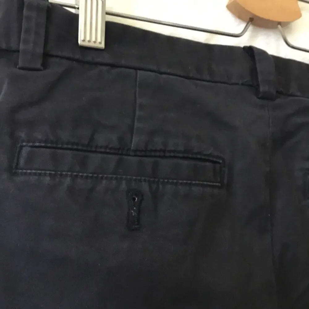 Banana Republic Black Men's Flat Front Aiden Strength Chinos